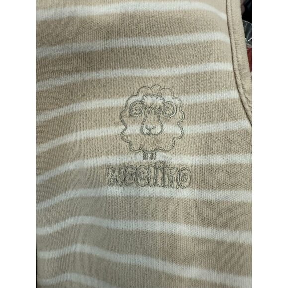 Woolino 4 Season® Baby Sleep Bag with Feet, Merino Wool & Organic Cotton, Birch - Picture 9 of 12